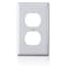 Faith Duplex White 1-Gang Standard Outlet Covers, Unbreakable Polycarbonate, 10PK DUWP1-WH-10 - alternate 1